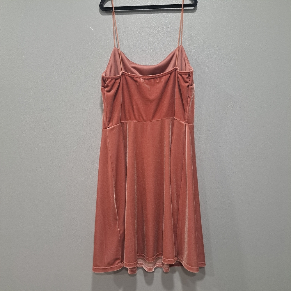 Urban Outfitters Womens Medium Pink Velour Stretch‎ Mini Dress - Picture 5 of 6